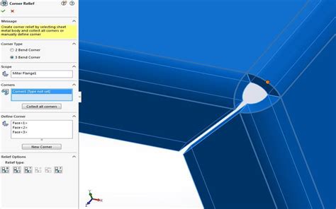 sheet metal corners solidworks|solidworks sheet metal bend relief.